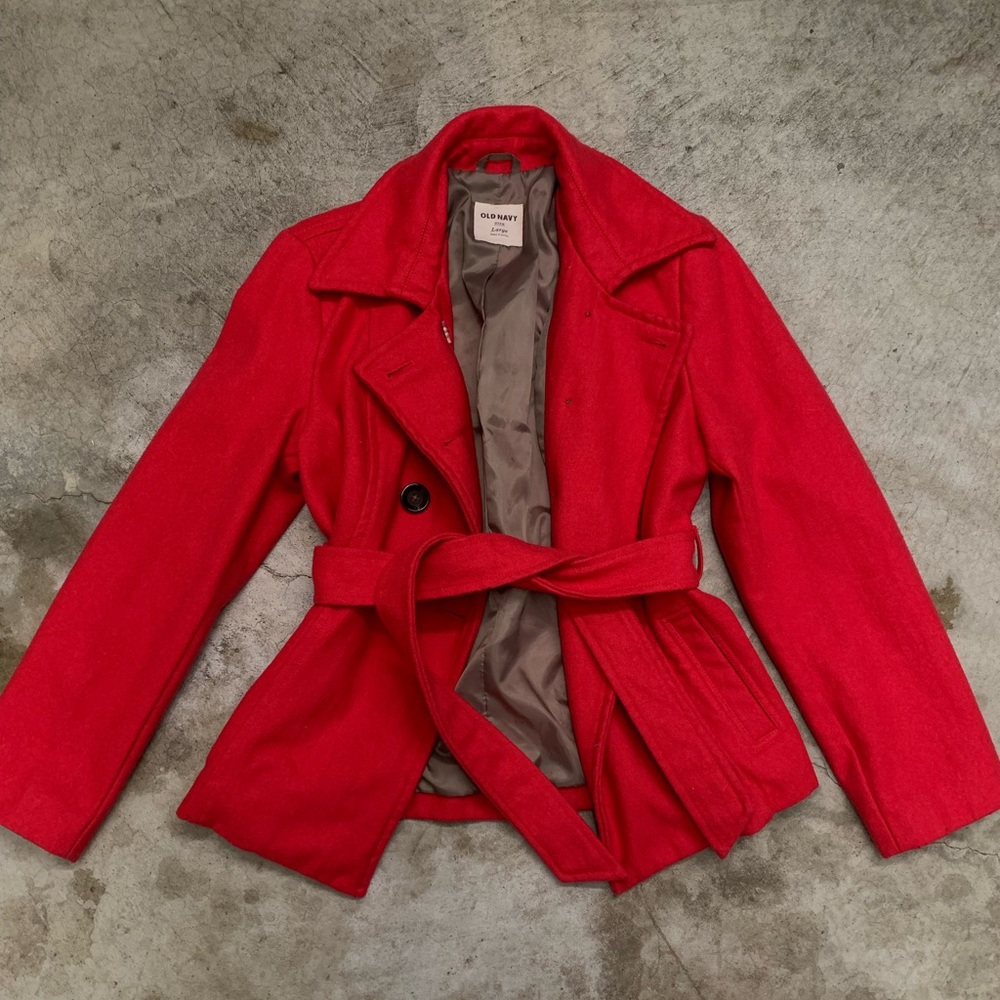 Old Navy Red Pea Coat